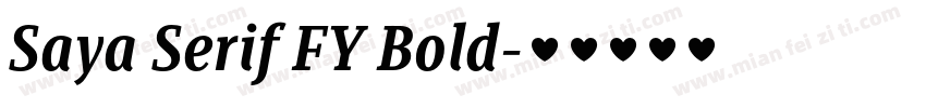 Saya Serif FY Bold字体转换